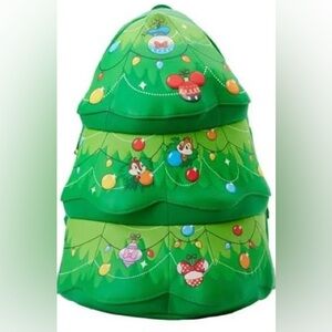 Loungefly Disney Chip 'N Dale Christmas Tree LED Lights Mini Backpack